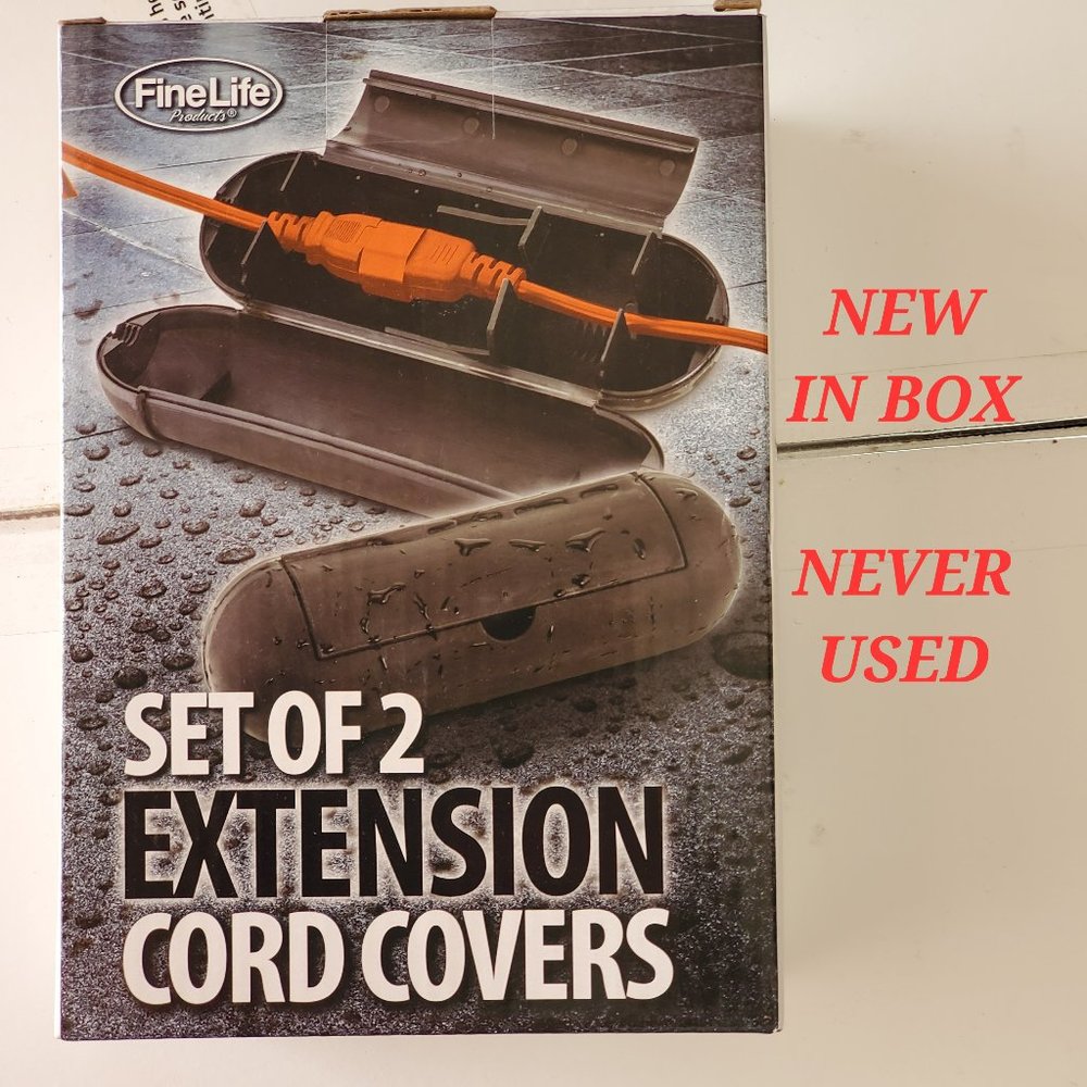 NWT: FineLife Products Set of 2 Extension Cord Covers